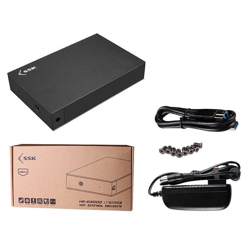  SSK HE-G3000 recinto portátil Hdd 35 pulgadas Sata a USB 30 Hdd caja de disco duro Durable aleación