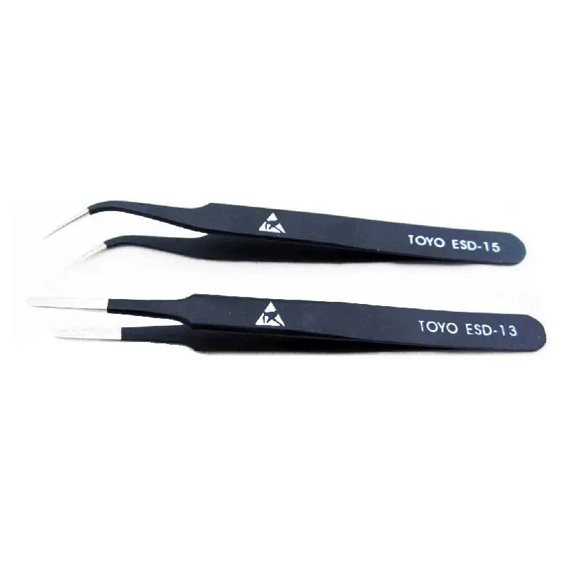 RC Helicopter Spare Part DIY Tool Repair Tools TOYO ESD-13 2PCS Stainless Steel Anti-static Tweezers For RC Drone FPV Quadcopter