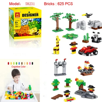 

Wange 58231 Classic 625 pcs Bulk Building Blocks Educational Creative DIY Model Bricks Toys Compatible With Designer Block