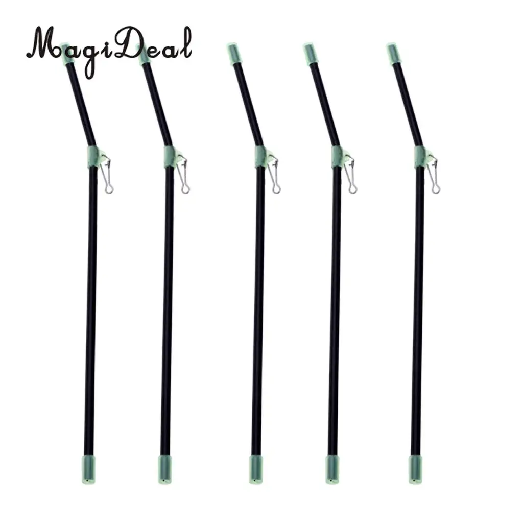 

MagiDeal 5Pcs Anti Booms with Strong Snap Luminous Fishing Rig Bent Booms for Light trolling Boat and General Sea Fishing