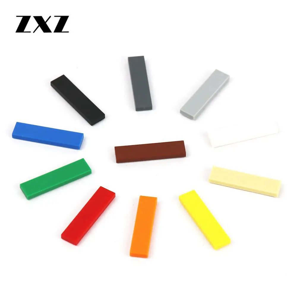 100pcs 플랫 타일 1x4 DIY 교육 빌딩 블록 아이들을위한 벽돌 장난감 소년 2431 입자 조립