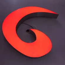 На заказ открытый 3d Солнечный светодиодный свет с подсветкой из нержавеющей стали для рекламных знаков