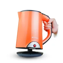 SANSUI оранжевый бесшовный анти-горячий YY-17B05 304 нержавеющая сталь контроль температуры анти-обжиг Электрический чайник изоляция чайник