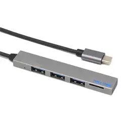 4 в 1 USB концентратор type-C USB-C TF слот адаптер с 3 USB 3,1 порт для Macbook Pro