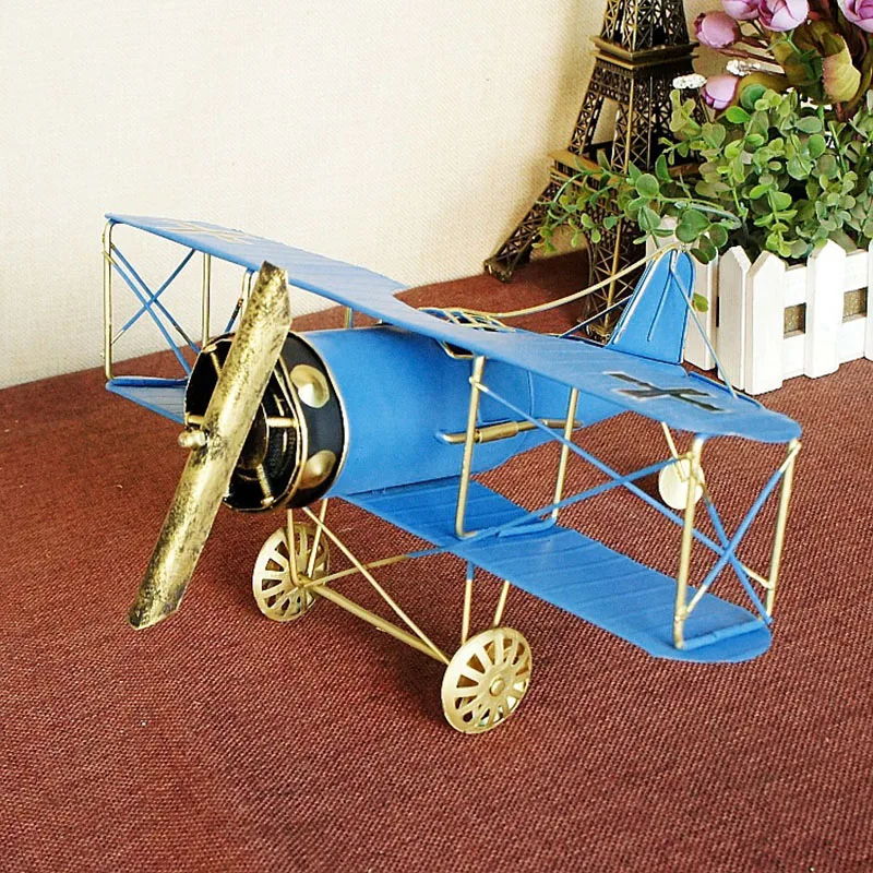 

Retro Vintage Plane Airplane Aircraft Model Figurine Home Decor Ornament Toy