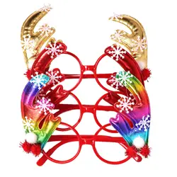 3 шт. рождественские очки рождественвечерние украшения в виде оленьего рога реквизит Рождественский орнавечерние мент Вечеринка очки