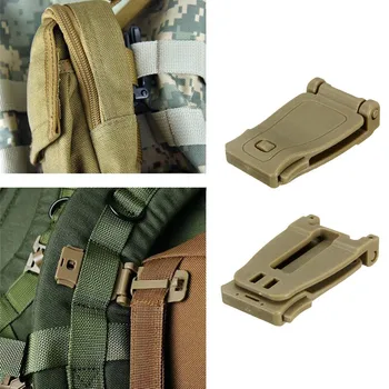 

10pcs Buckle bushcraft kit Connect molle attach Strap link Tactical Backpack Bag Webbing Belt Clip Clasp Outdoor Camp Hike
