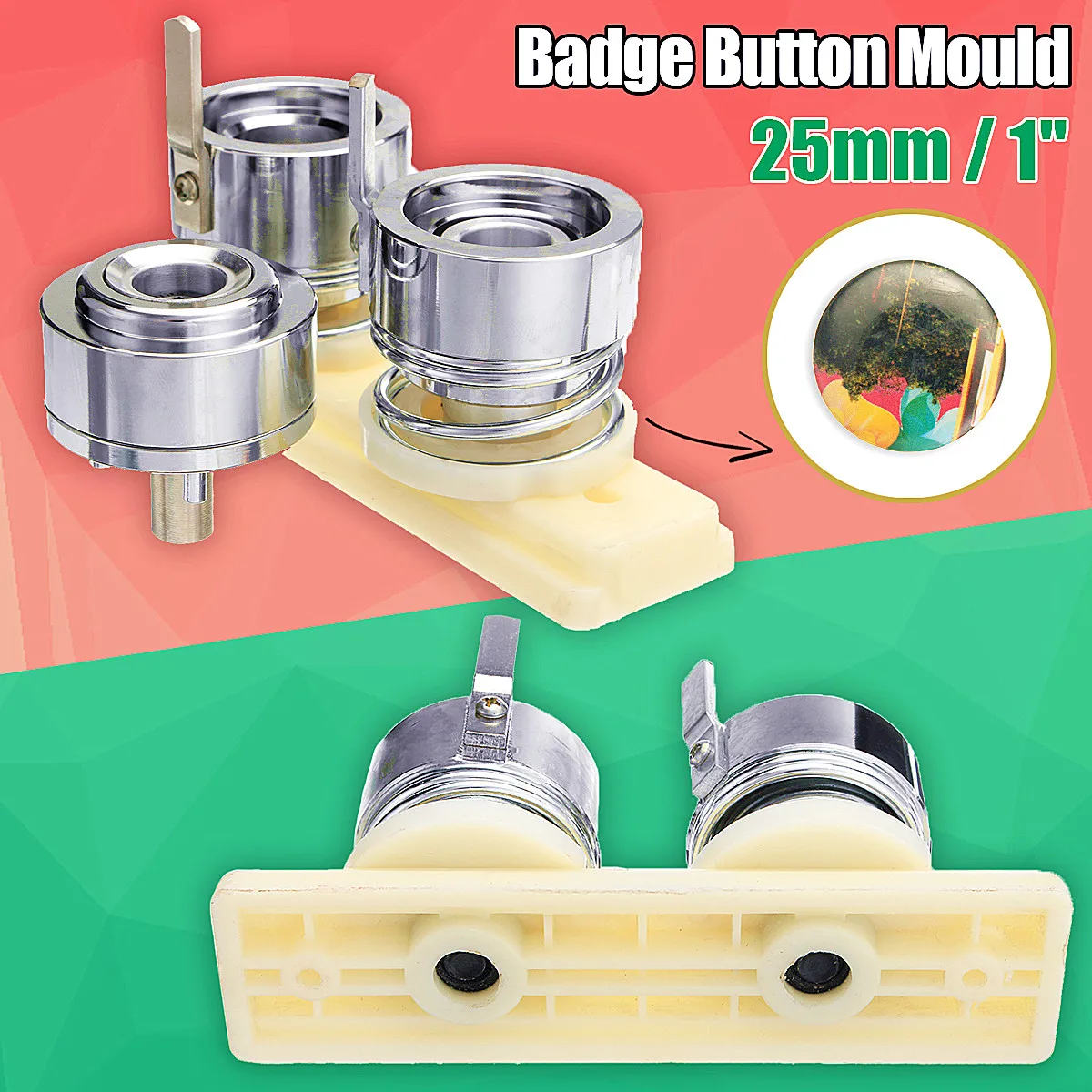 

1'' 25mm DIY Interchangeable Die Moulds For Pro Button Maker Badge Machine