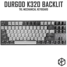 Механическая клавиатура durgod 87 corona k320 с подсветкой, переключатели cherry mx, pbt doubleshot, колпачки для ключей, коричневый, синий, черный, красный, сере...