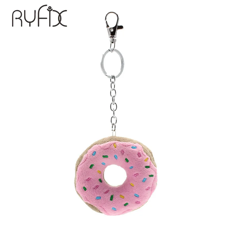 2019 New Arrival mini doughnut bag charm donut key Chain Key rings gift for children girls ghost emoji pendant NL01 | Украшения и