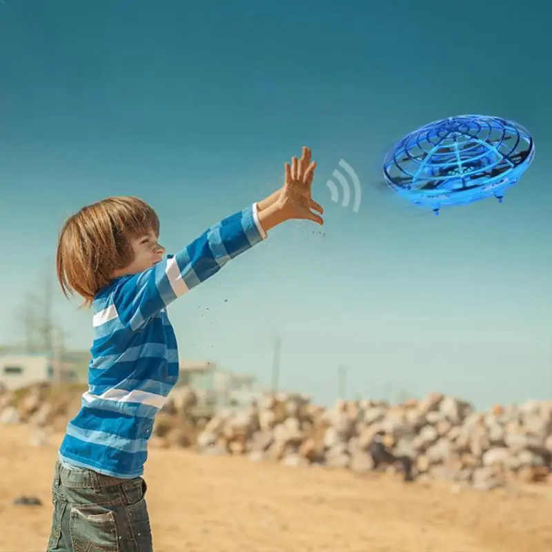 

Anti-collision Hand UFO Ball Flying Aircraft RC Toys Led Gift Suspension Mini Induction Drone For Children Boys