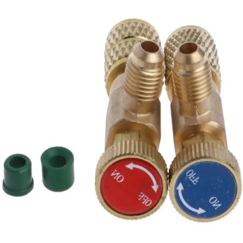 

1pc Charging Hose Flow Control Valve R410A Refrigeration Charging Valve Connector Adapter 1/4" SAE Male to 5/16" SAE Famale
