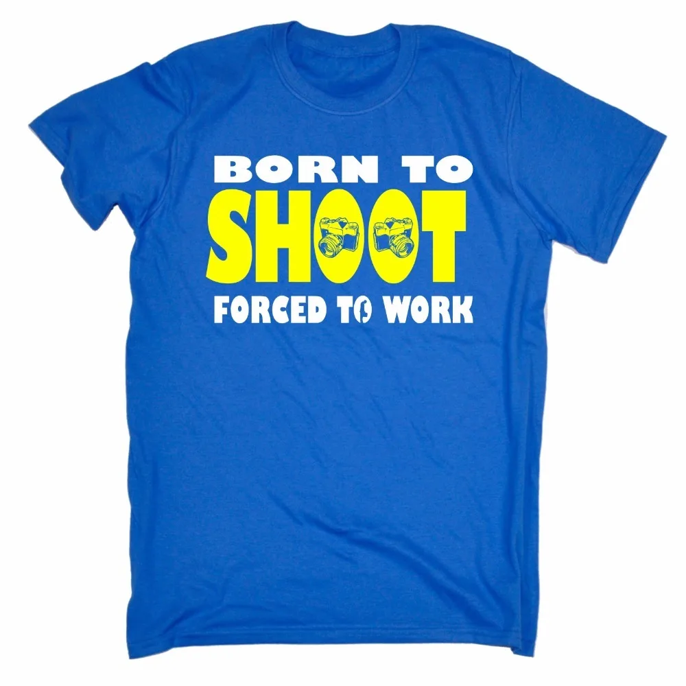 Футболка бренд 2018 мужской короткий рукав Homme Born To Shoot вынуждены работать Новый