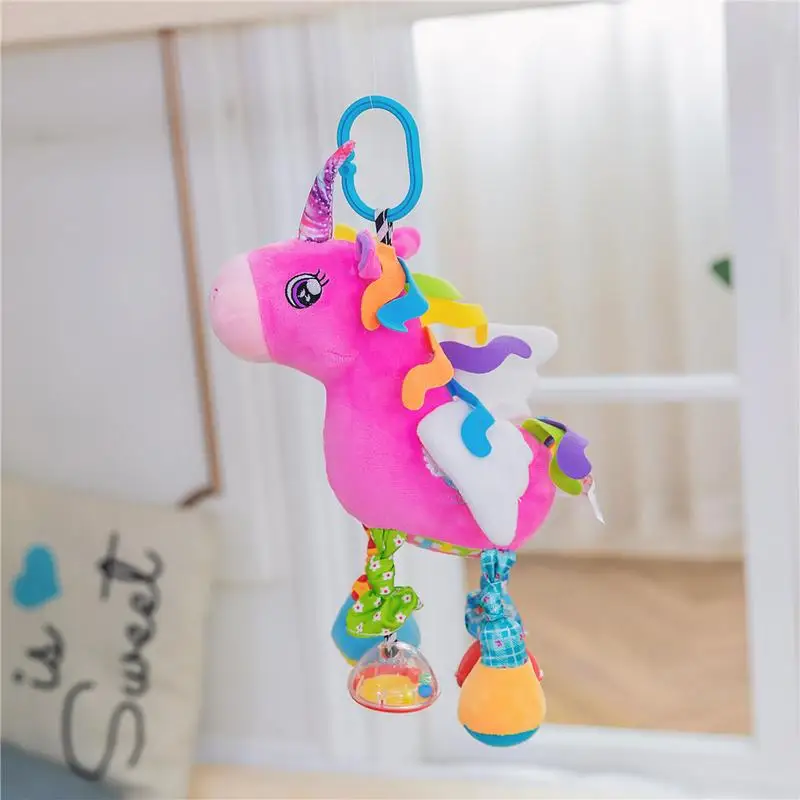 Детские Единорог игрушка-погремушка Животные жираф, слон собака животных Погремушка Bell коляска игрушки для детей раннего обучения