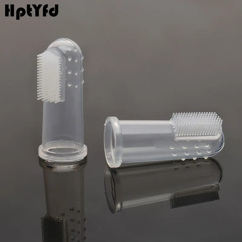 HptYfd Finger Brush Toothpaste for Baby Pet Dog Silicone Toothbrush Cleaning Cat Puppy Dental Care Massage Teeth |