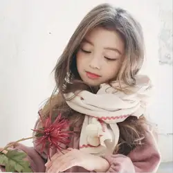 Модный милый детский шарф для девочек; Однотонный шейный платок в горошек; пушистый шар; зимние теплые длинные шарфы; Лидер продаж
