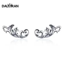 DALARAN, Стерлинговое Серебро 925 пробы, привлекательное очарование, серебряные изогнутые крылья, беспилотный светильник для кампуса, ювелирные изделия, серьги для зрелых женщин