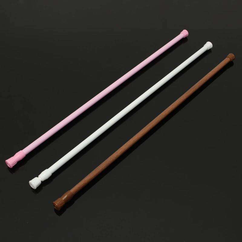 

Shower Curtain Rail Pole Rod 60-110cm Spring Loaded Telescopic Net Voile TensionRods Rods Voile Extendable Poles