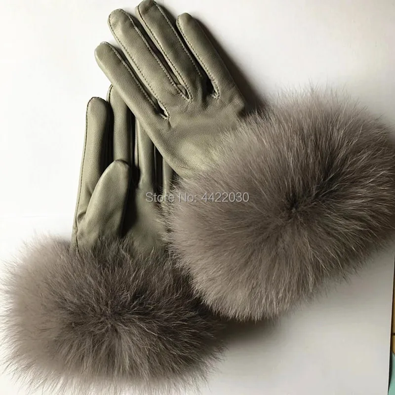 Новое поступление горячая Распродажа высококачественные женские перчатки из натурального Лисьего меха милые женские теплые перчатки из натурального Лисьего меха рекламные