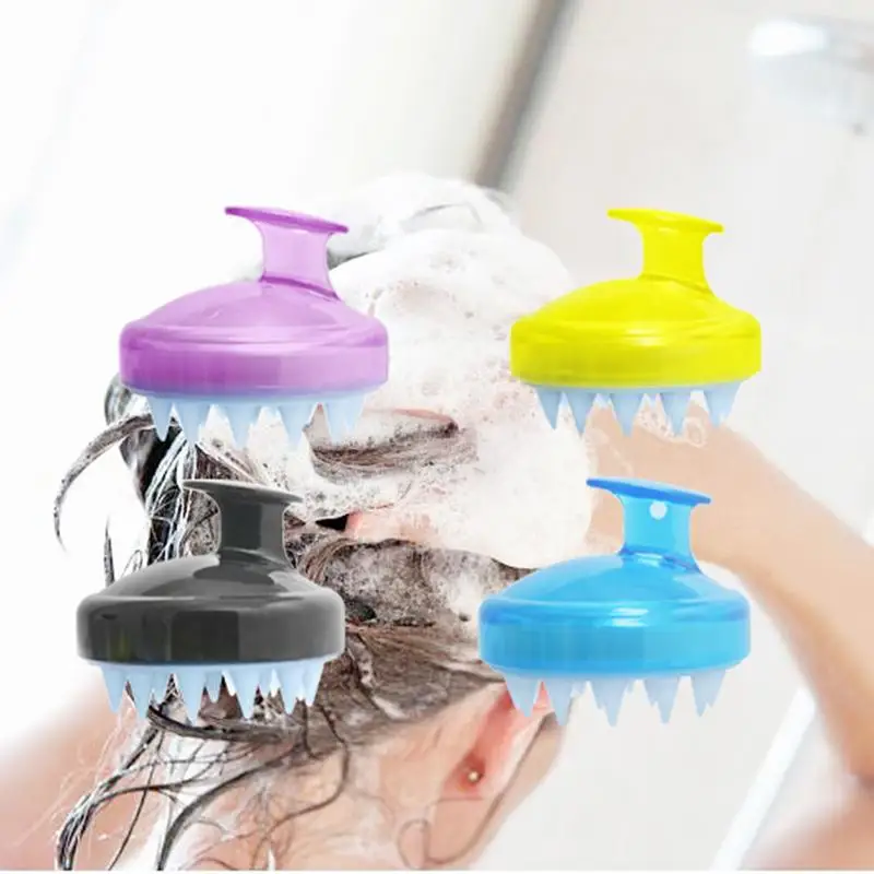 

1Pc Comfortable Silicone Shampoo Scalp Massage Brush Hair Washing Comb Body Bath Spa Slimming Massage Brush Beauty Bath Spa Tool