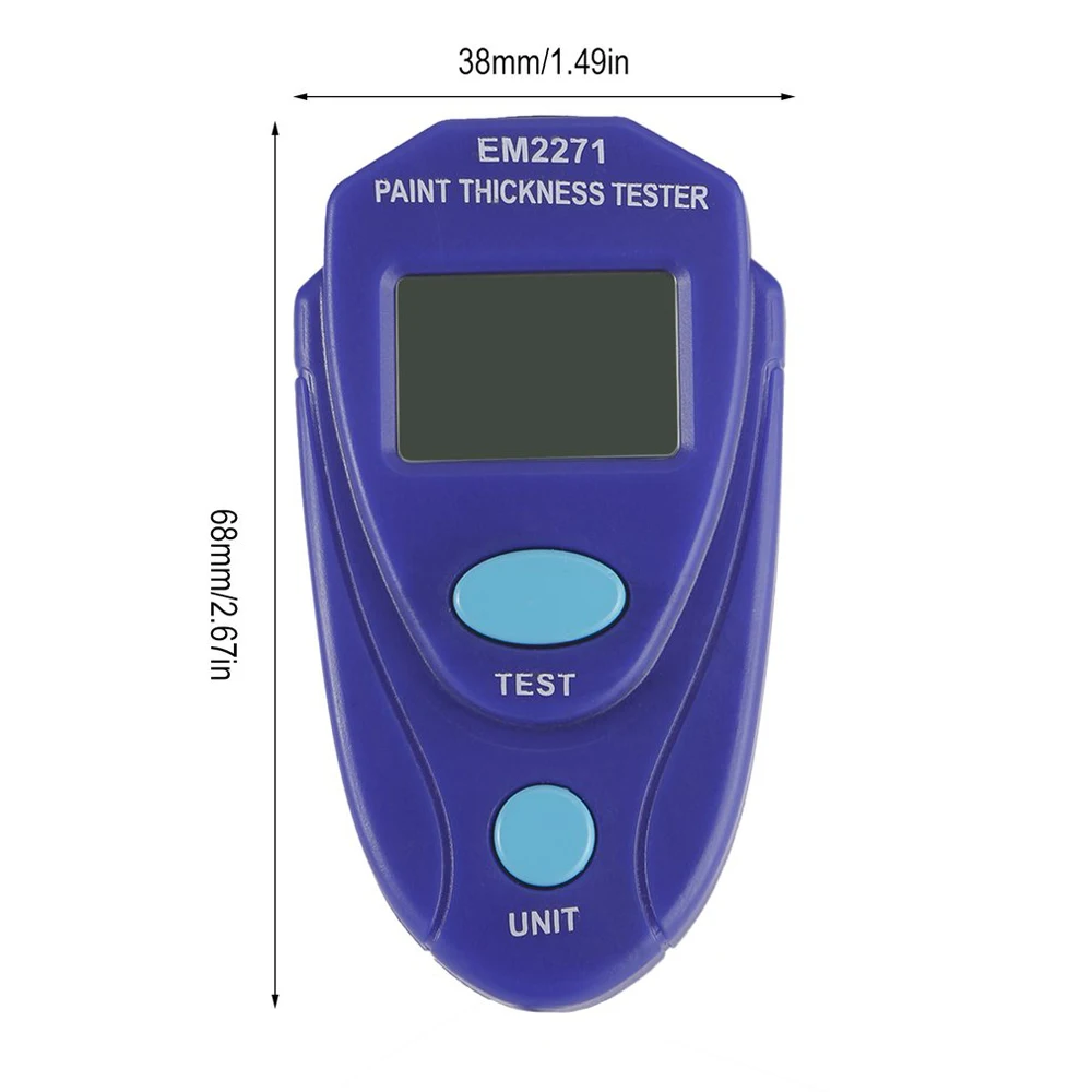 EM2271 EM2271A цифровой мини автомобильный толщиномер тестер краски автомобиля измеритель толщины покрытия