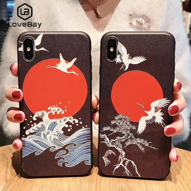 Lovebay для iPhone 6 S 7 8 Plus XS Max XR X 5 5S SE Shell Coque Ретро солнцезащитный кран Телефон жесткий