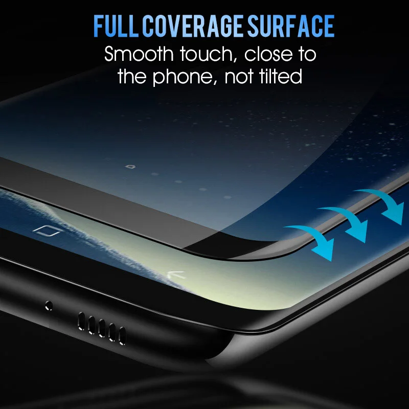9D Full Curved Tempered Glass For Samsung Galaxy S8 S9 Plus Note 8 9 Screen Protector For Samsung S6 S7 Edge S8 Protective Glass