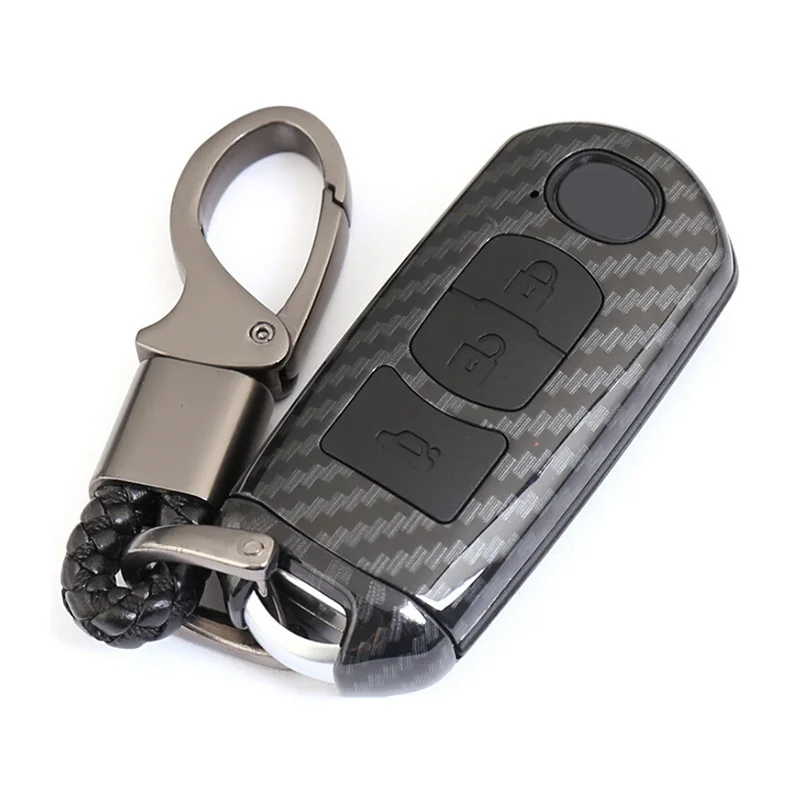 

Carbon Fiber Remote Key Cover Fob Case Fits For Mazda 3/5/6 CX5 CX3 CX7 CX9 MX5