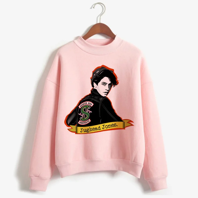 Riverdale بلوزات النساء الوردي الجانب الجنوبي الحيات هوديس البلوز طويلة الأكمام الكورية البلوز عارضة الياقة المدورة الملابس Riverdale بلوزات النساء الوردي الجانب الجنوبي الحيات هوديس البلوز طويلة الأكمام الكورية البلوز عارضة الياقة المدورة الملابس