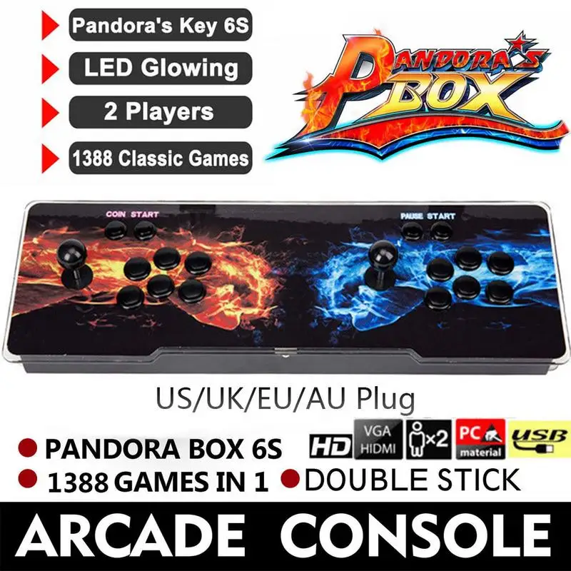 

720P 1399 In 1 Pandora's Box 6S Heros Of Storm Arcade Game Console Double Stick For TV PC PS3 Monitor Support HDMI VGA USB