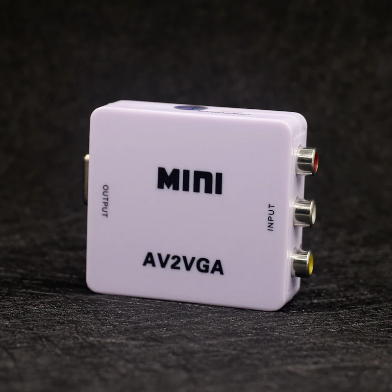 Преобразователь Pingle 1080P Mini RCA AV в VGA с аудио 3 5 мм AV2VGA CVBS преобразователь ТВ монитор