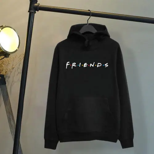 Худи с надписью Friend Женский свитшот длинным рукавом реглан милый контрастный