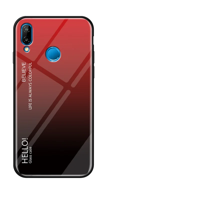 Чехол для nova 3 градиентное закаленное стекло чехол телефона huawei 3i защитный huwei nova3