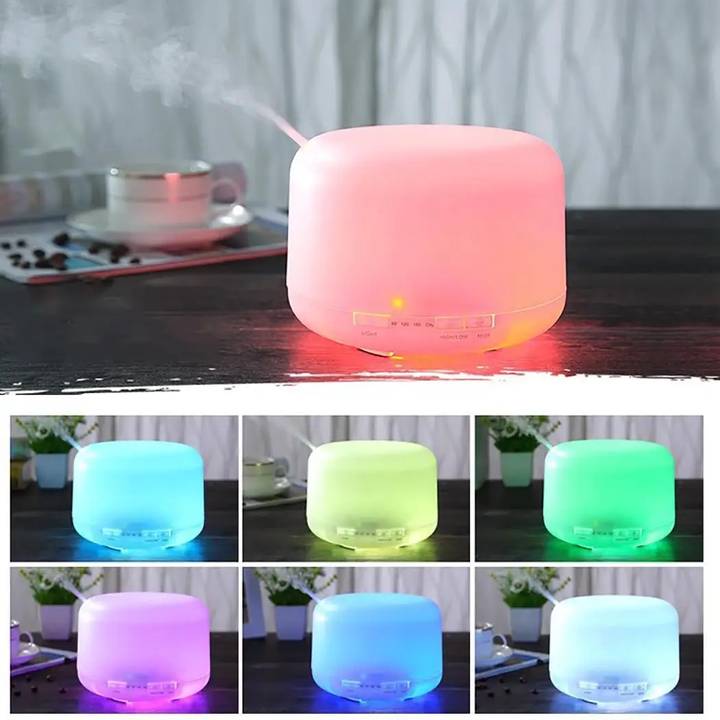 

500ml Air Humidifier 7 Color LED Aromatherapy Ultrasonic 12W Humidifier Air Appliances 100-240V (input) Diffuser