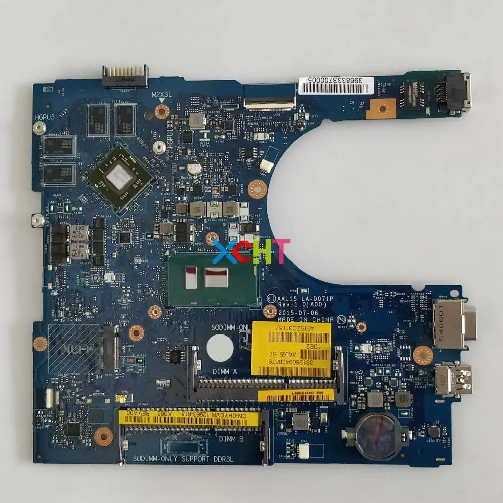 

CN-0HYCVR 0HYCVR HYCVR AAL15 LA-D071P w i7-6500U CPU 216-0864046 GPU for Dell 5559 Laptop PC NoteBook Motherboard Mainboard