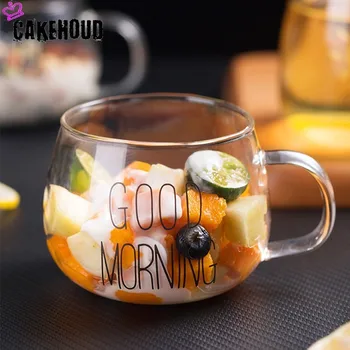 

CAKEHOUD Drinking utensils 350ml.450ml transparent big belly glass household glass drink juice cup transparent drinking utensils