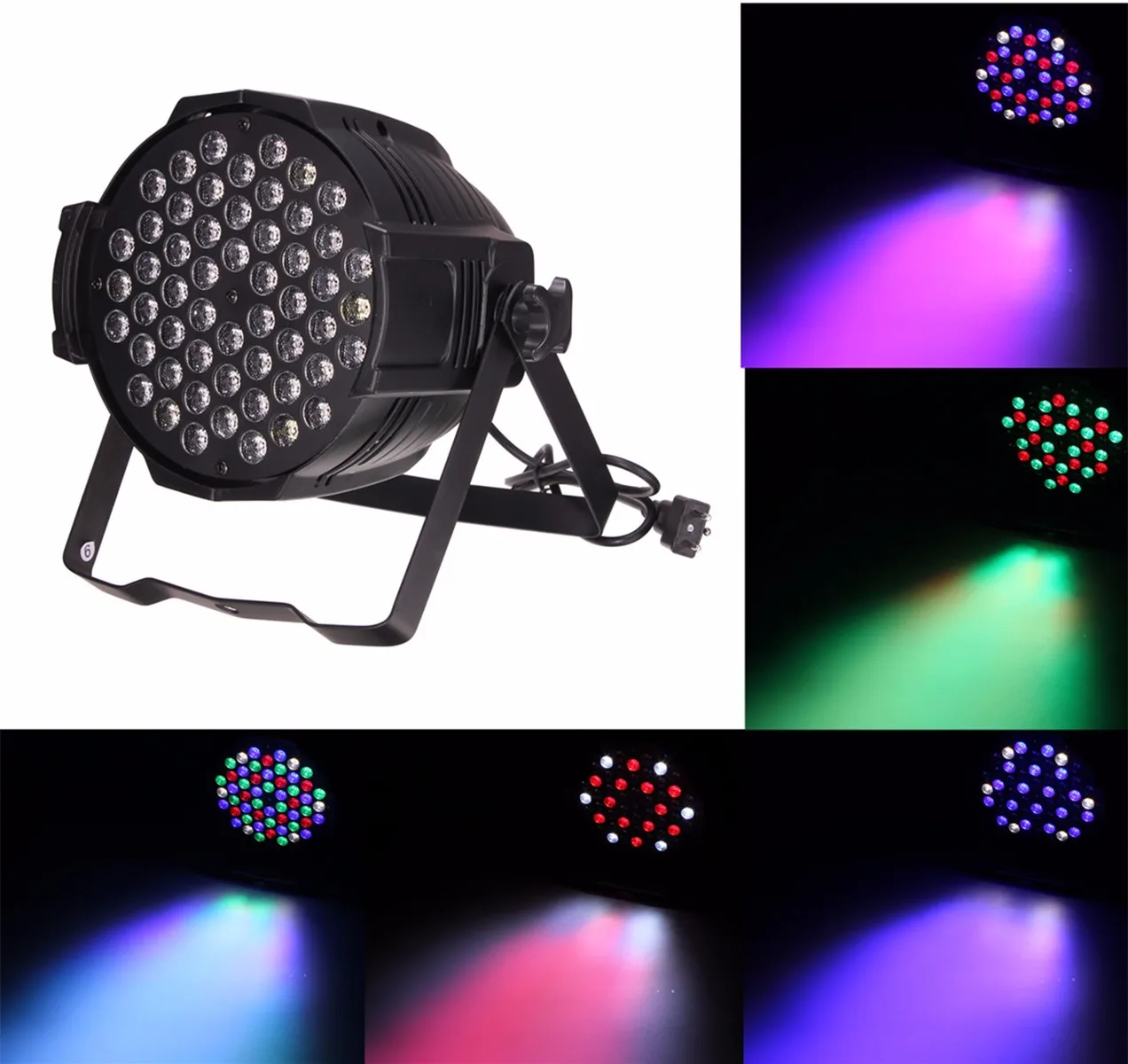 

54pcs 3W 6CH LED RBGW 180W Stage Par Lighting Music Club Disco DJ Party Bar