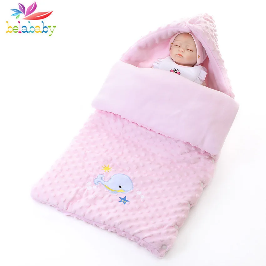 

2018 Winter Spring Warm Thicken Envelope for Newborns Soft Cute Animals Newborn Baby Toddler Cotton-padded Baby Sleeping Bag