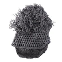 Lgfm-Для мужчин Для женщин вязанная бородатая Шапки парик ручной работы зимний теплый для катания на лыжах вязаная шапка с маской