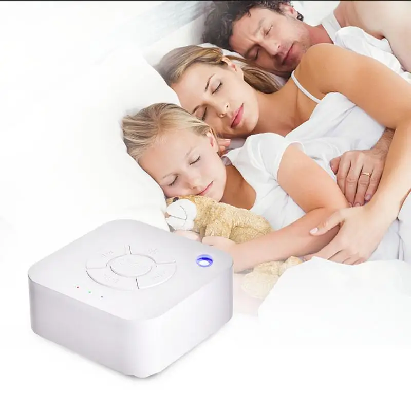 Белый шумовая машина USB перезаряжаемые приуроченный выключение сна звук машина для сна релаксации погремушка кровать колокол