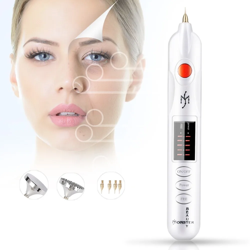 

Electric Magic Pen Skin Care Freckle Wrinkle Scar Mole Tattoo Removal Pen Face Skin Dark Spot Remover Therapy Machine Ionic Tool