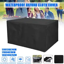 Черный водонепроницаемый открытый патио садовая мебель чехлы Дождь Снег чехлы на стулья для дивана стол стул пылезащитный чехол 3 размера