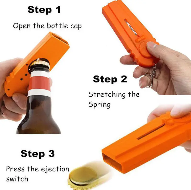 2018 Newest Hot Beer Bottle Opener Cap Launcher Shooter By Spinning Hat