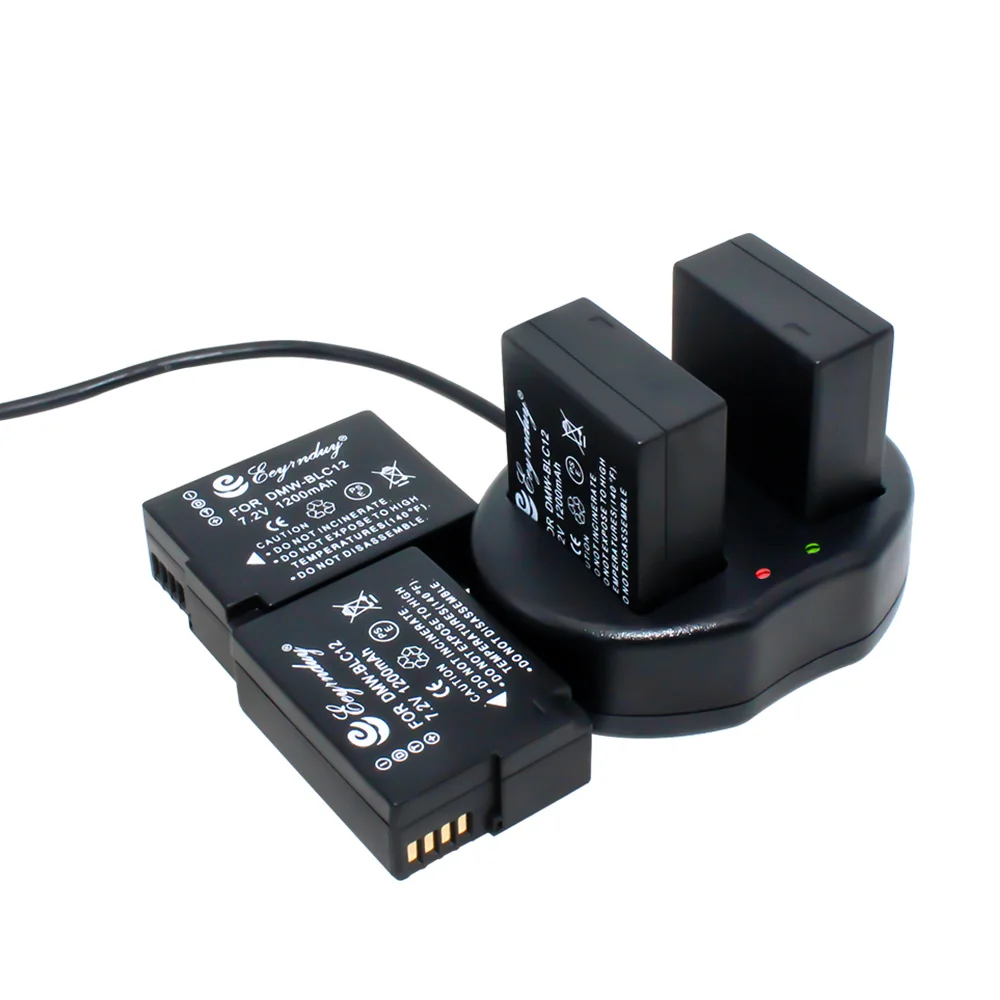 4 Pack Замена батареи DMW BLC12 и USB двойное зарядное устройство для PANASONIC LUMIX DMC G5 G6 G7 GX8