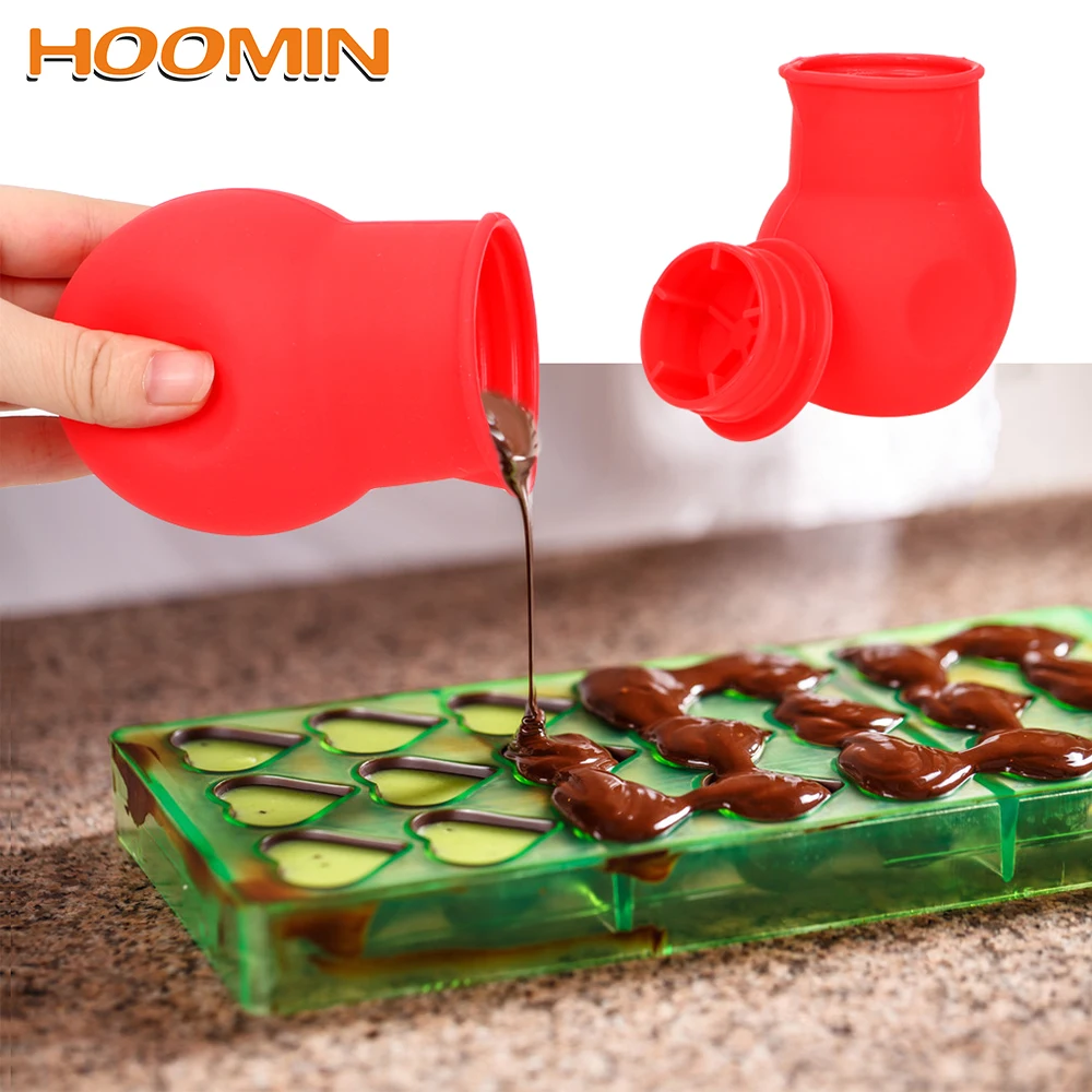 

HOOMIN Silicone Chocolate Melting Pot Butter Heat Milk Pourer Jug Mould Butter Sauce Milk Baking Pouring Bakeware Accessories