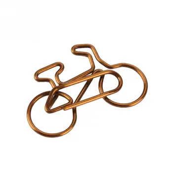 

20pcs Metal Bicycle Shape Paper Clips Coffee Color Bookmarks for Office School Stationery Clip Memo Clip