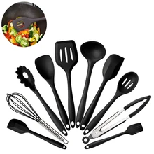 10 шт. кухонные принадлежности из силикона набор антипригарных кухонных антипригарных сковородок кухонные инструменты набор аксессуары для гаджетов для кухни
