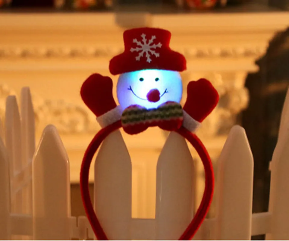 Santa Reindeer Snowman LED Headband with Lightning | Дом и сад