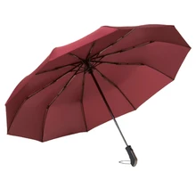 Ветрозащитный три складной автоматический зонт от дождя для женщин авто роскошный большой Ветрозащитный Зонтик Рамка ветрозащитный зонтик