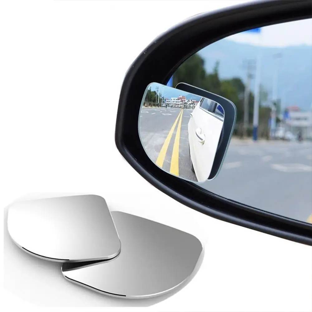 

Adeeing 2 Pcs Car Wide Angle Convex Blind Spot Round Stick-On Side View Rearview Mirrors Blind Spot Mirror stiffness r30